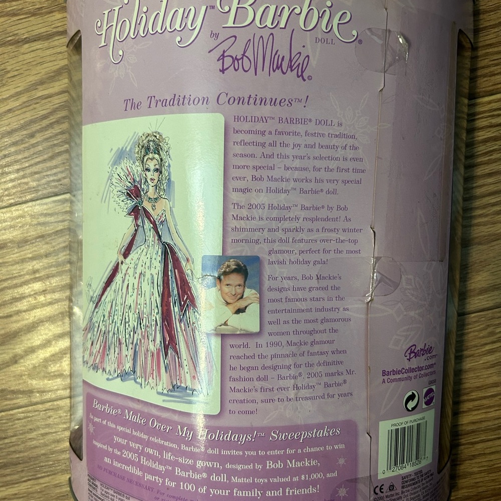 unopened collectors 2005 holiday bob mackie barbie